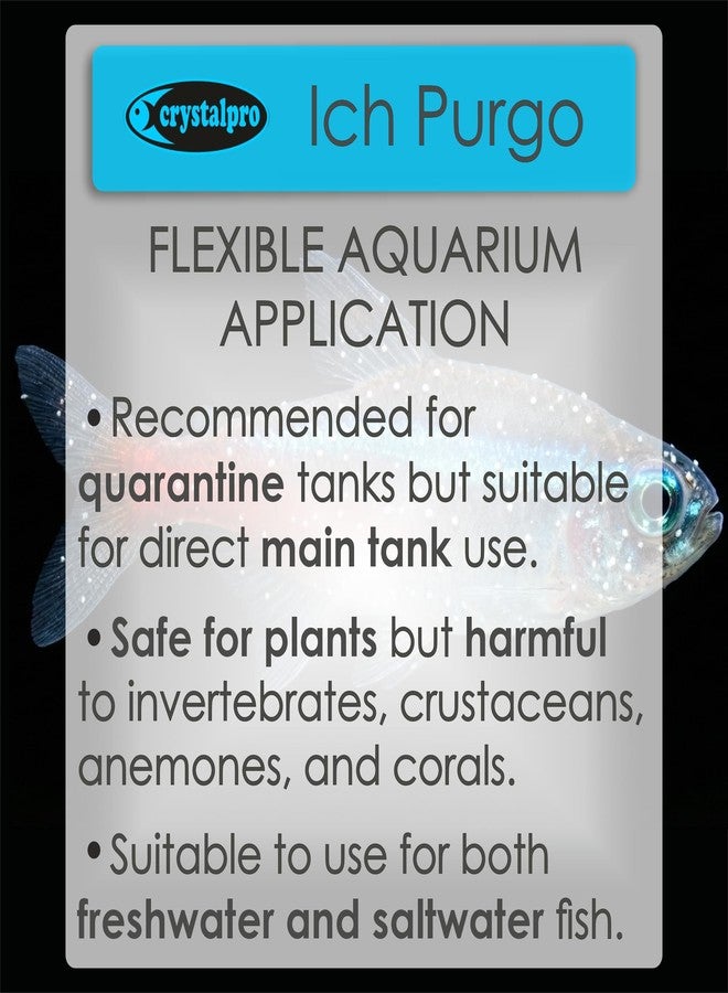 crystalpro Crystapro Ich Purgo - White Spot Cure - Ich - Ick Treatment - Effective and high Concentration 4.2 Oz (125ml) - Image 4